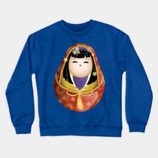 Japanese national wooden doll Crewneck Sweatshirt